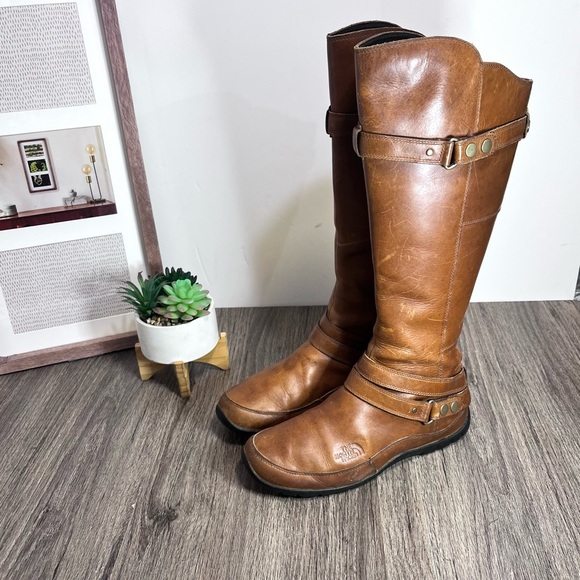 The North Face Shoes - The North Face | Leather Riding Calf Boots in Cognac Size 8.5